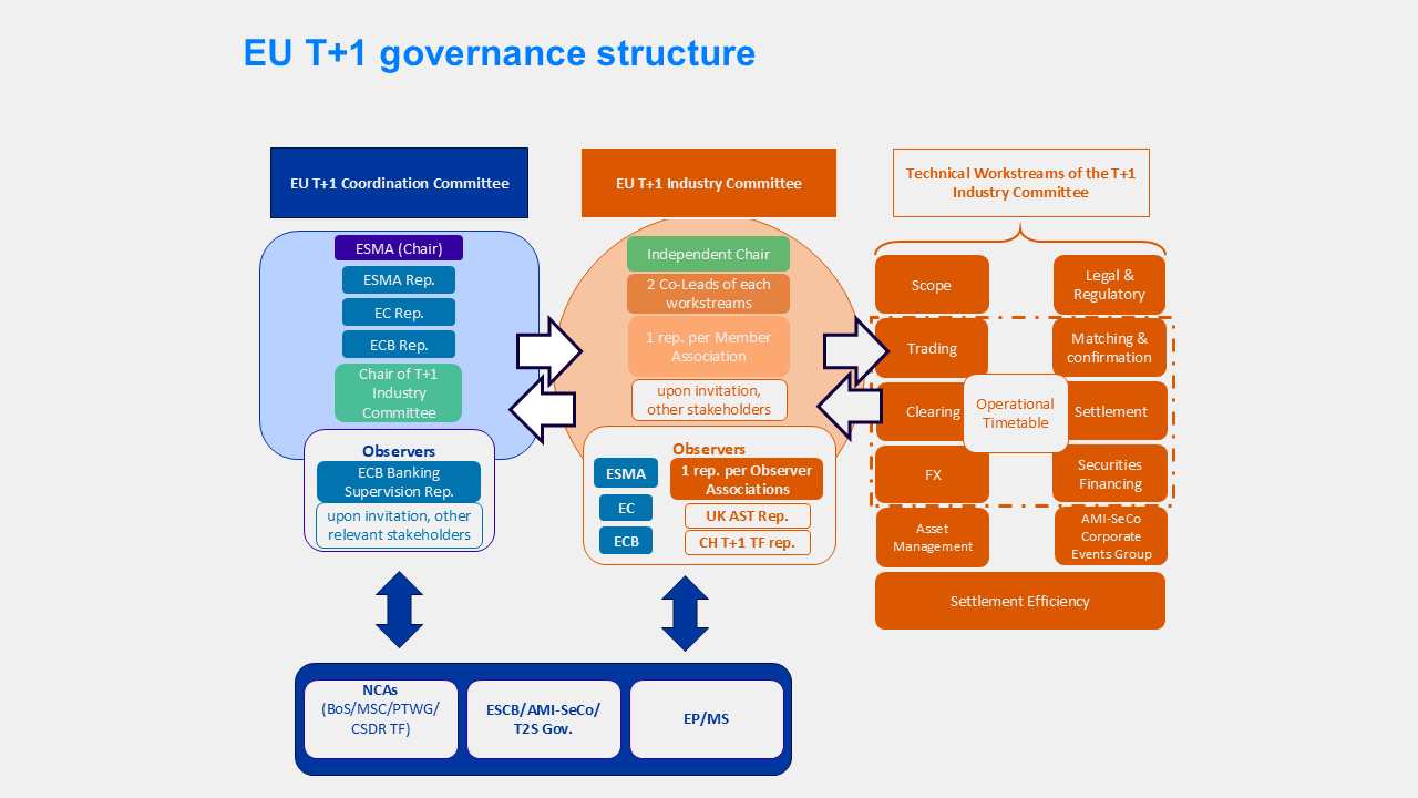 T+1 Governance Structure